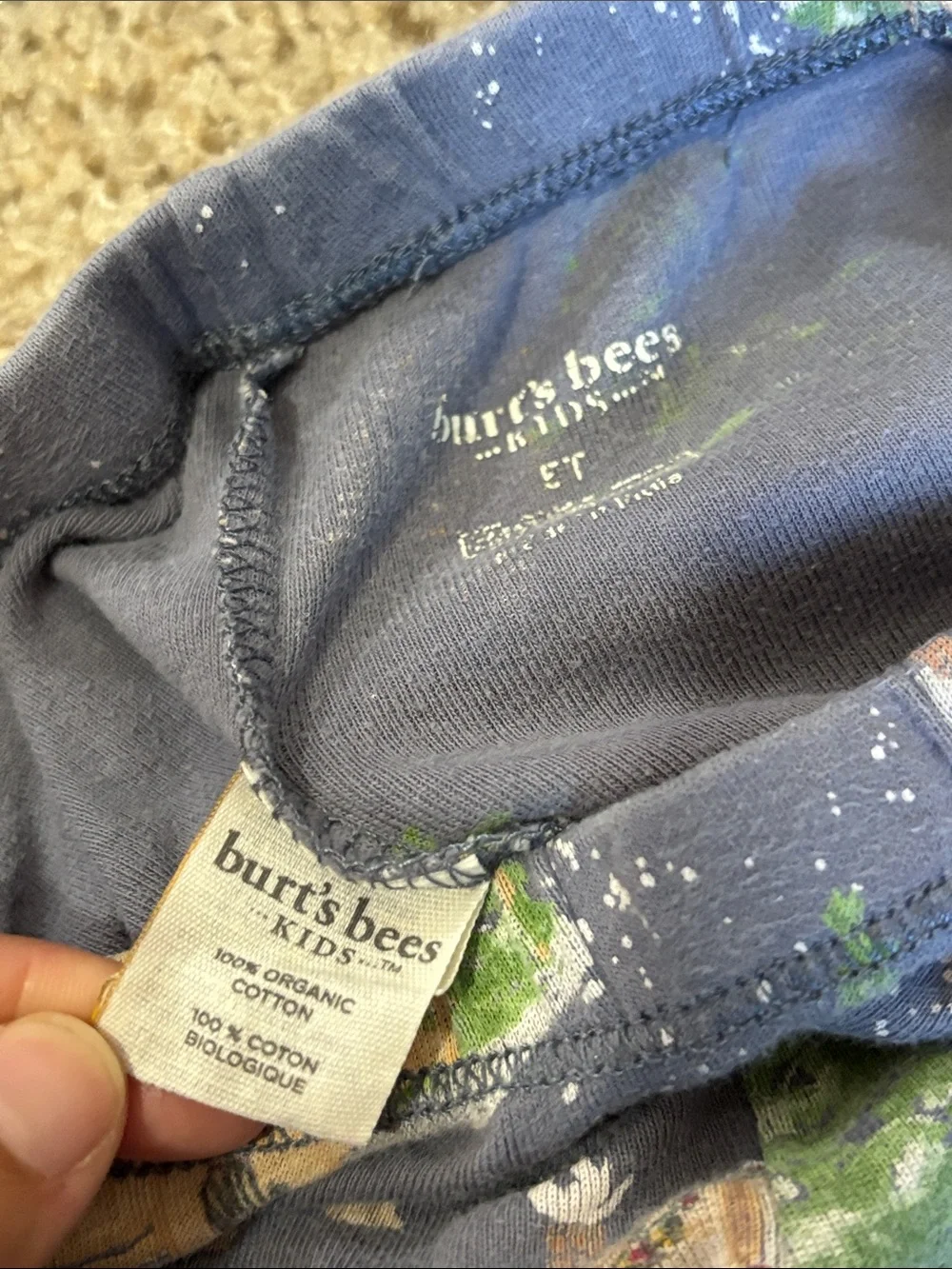 Burt’s Bees 100% Organic Cotton Two Piece Pajama Set Size 5T Winter Print